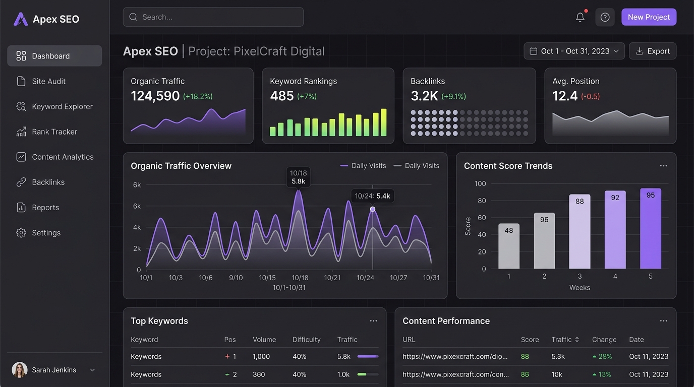 SEO Dashboard Demo